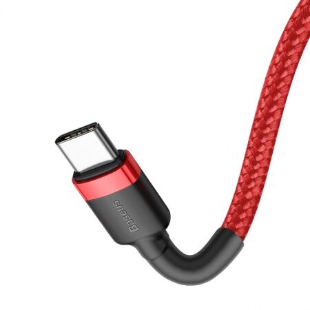 Кабель USB-C BASEUS Cafule, Type-C - Type-C, 3A, 2 м, красный - 2