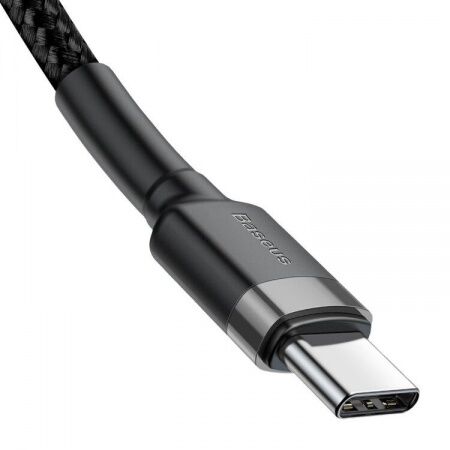 Кабель USB-C BASEUS Cafule, Type-C - Type-C, 3A, 2 м, серыйчерный - 2