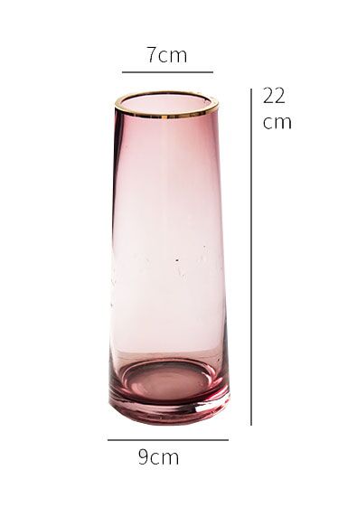 Ваза Yuihome Decor Colorful Simple Glass Flower 700mm.*2200mm.*900mm. (Pink/Розовый) - 2