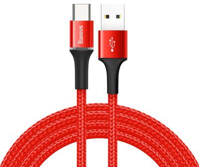 Кабель Baseus Halo Data Cable USB For Type-C 1m CAMGH-B09 (Red/Красный) 
