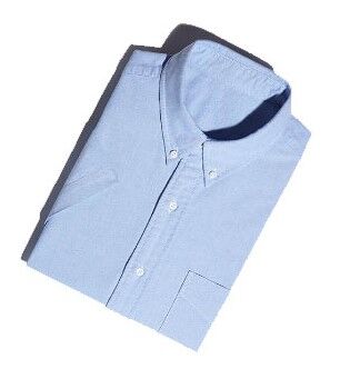 Рубашка Vancl Oxford Base Short-Sleeved Shirt (Blue/Голубой) - 1
