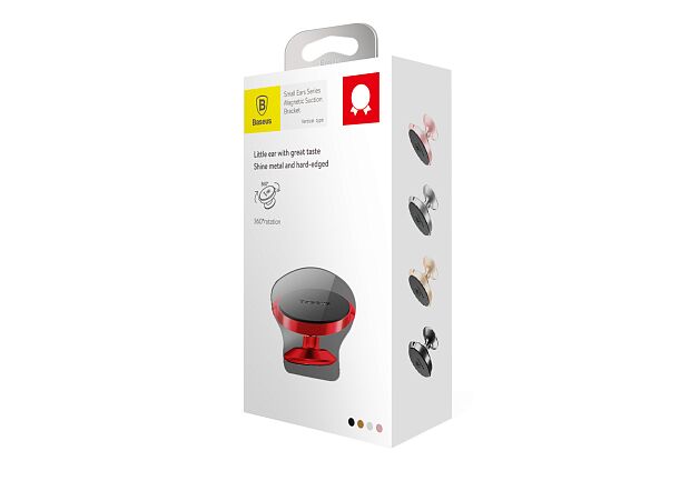 Держатель для смартфона Baseus Small Ears Series Magnetic Bracket (Vertical) (Red/Красный) - 6