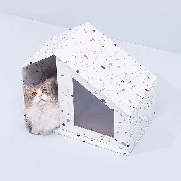 Furrytail Tail Life Hut Cat Scratch Board Max (White) : отзывы и обзоры - 4