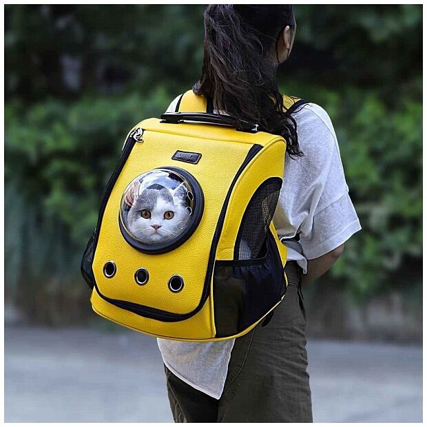 Переноска-рюкзак для животных Xiaomi Small Animal Star Space Capsule Shoulder Bag (Yellow/Желтый) : отзывы и обзоры - 4
