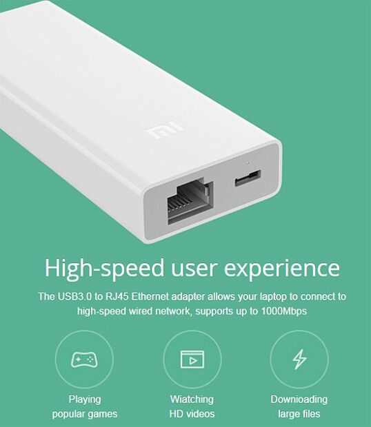 Xiaomi Mi USB3.0 to Gigabit Ethernet Port Multi-Function Adapter (White) - 6