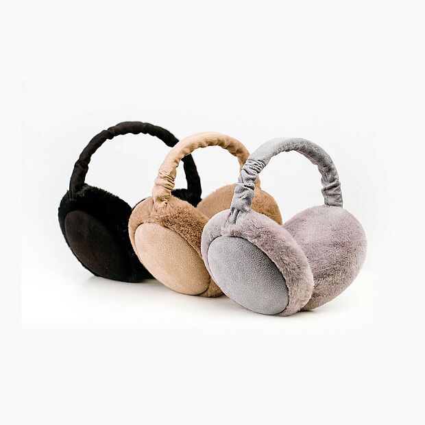 Friend Only Stylish Warm Velvet Adjustable Ear Bag (Brown) - 5