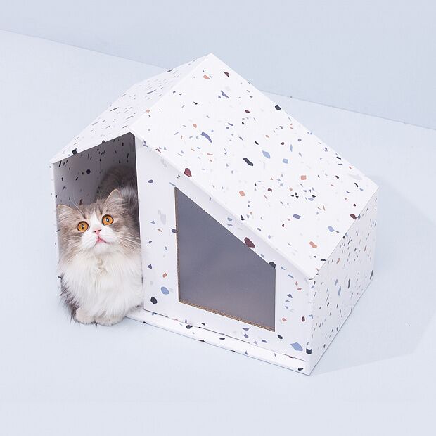 Furrytail Tail Life Hut Cat Scratch Board Max (White) : отзывы и обзоры - 1
