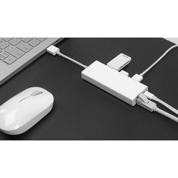 Xiaomi Mi USB3.0 to Gigabit Ethernet Port Multi-Function Adapter (White) - 2
