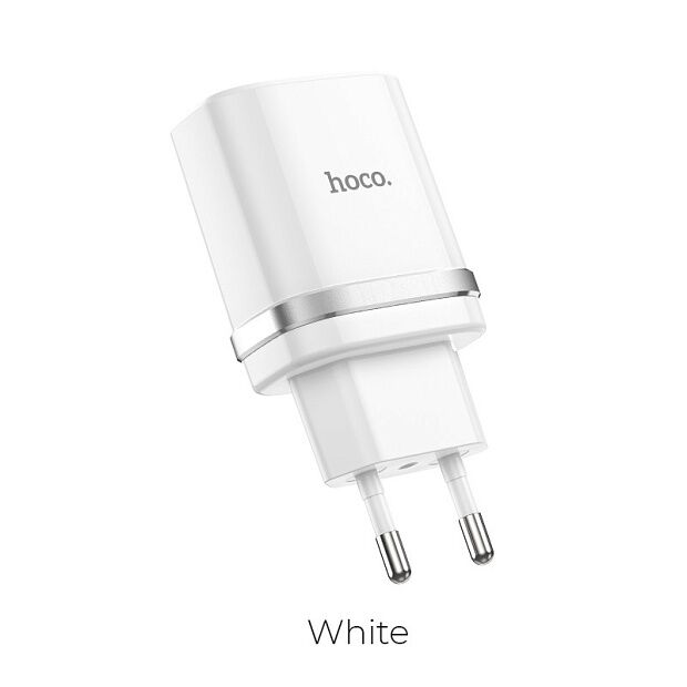 СЗУ HOCO C12Q Smart 1xUSB, 3А, 18W, QC3.0, LED (белый) - 1