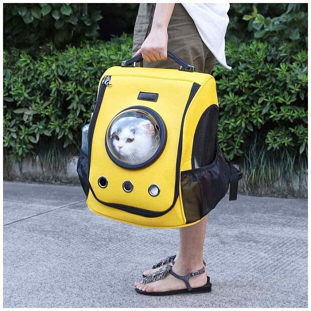 Переноска-рюкзак для животных Xiaomi Small Animal Star Space Capsule Shoulder Bag (Yellow/Желтый) : отзывы и обзоры - 7