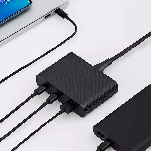 Зарядное устройство ZMI Usb Charger Desktop Fast Charge 65W (Black/Черный) - 4