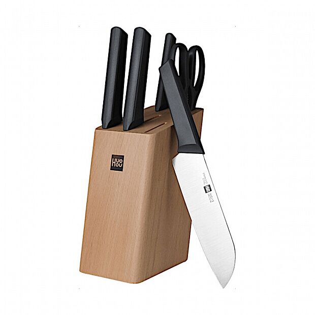 Набор ножей HuoHou Fire Youth Edition Kitchen Knife Set HU0057 (Black/Черный) : отзывы и обзоры - 1