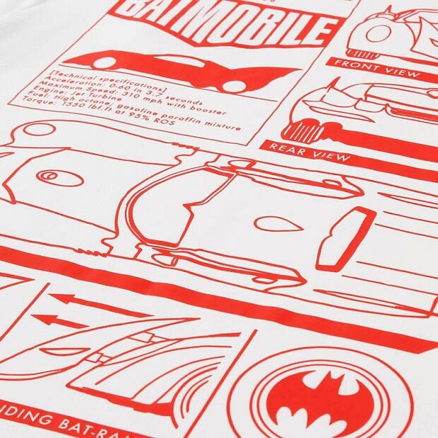 Футболка Xiaomi DC Batman Dark Series Round Neck T-Shirt (Black/Черный) : характеристики и инструкции - 5