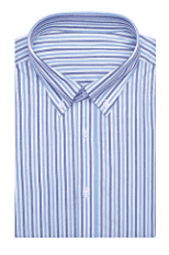 Рубашка с длинным рукавом Matchu Code Still Cornflower Fiber Stripes Custom Shirt Light Blue : характеристики и инструкции - 2