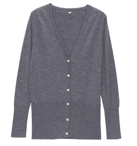 Кардиган First V-Neck Wool Cashmere Knit Cardigan (Grey/Серый) - 1