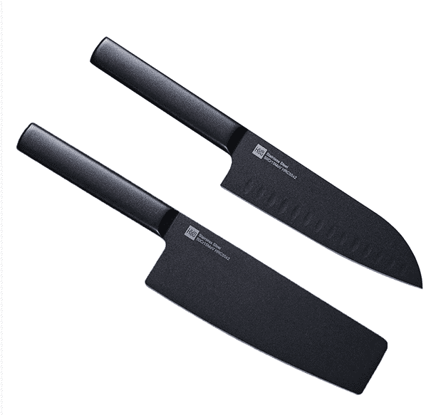 Набор ножей с подставкой HuoHou Heat Knife Set 3 in 1 (Black/Черный) : характеристики и инструкции - 3