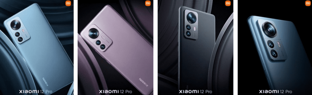 Цвета корпуса смартфона Xiaomi 12 Pro