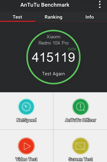 Уровень производительности Redmi 10X Pro по AnTuTu