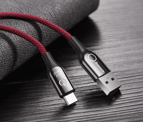 Внешний вид кабеля Xiaomi Baseus C-Shaped Intelligent Power-Off Cable USB For Type-C 3A 1m CATCD-05