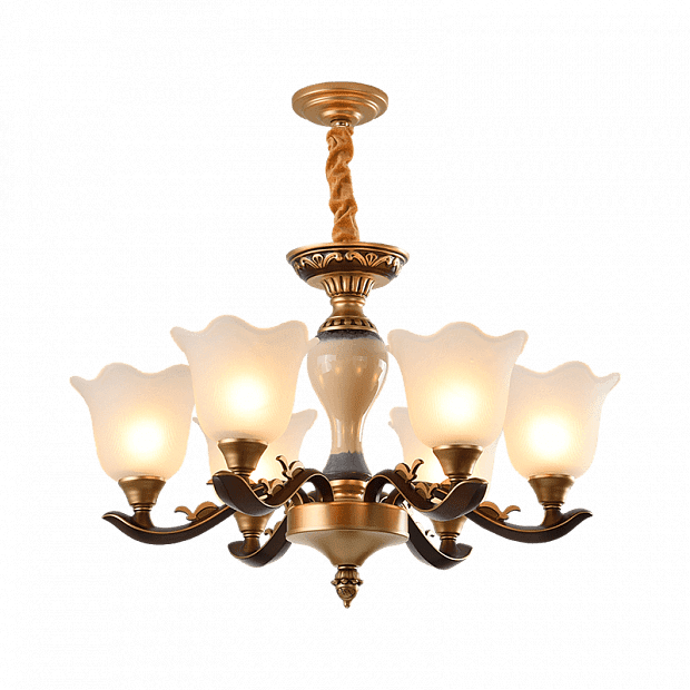 Люстра Huayi European Style Luxury Chandelier 6 Of Lamps (Brown/Коричневый) - 1