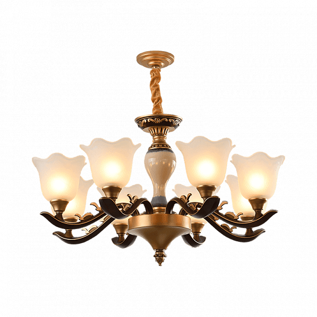 Люстра Huayi European Style Luxury Chandelier 8 Of Lamps (Brown/Коричневый) - 1