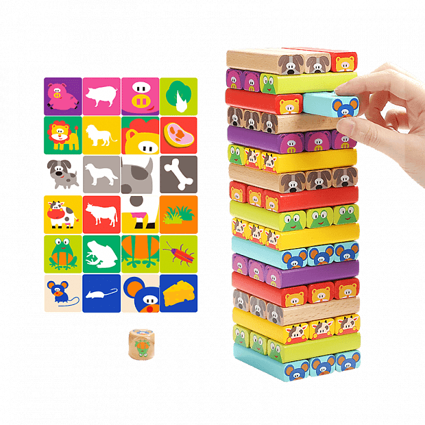 Игра дженга Topbright Treasure Animal Stack (Rainbow/Разноцветный) : отзывы и обзоры - 1