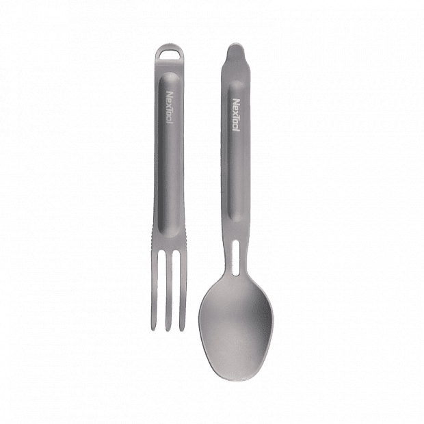 Набор столовых приборов (вилка и ложка) Nextool Outdoor Titanium Fork Spoon (Silver) : отзывы и обзоры 