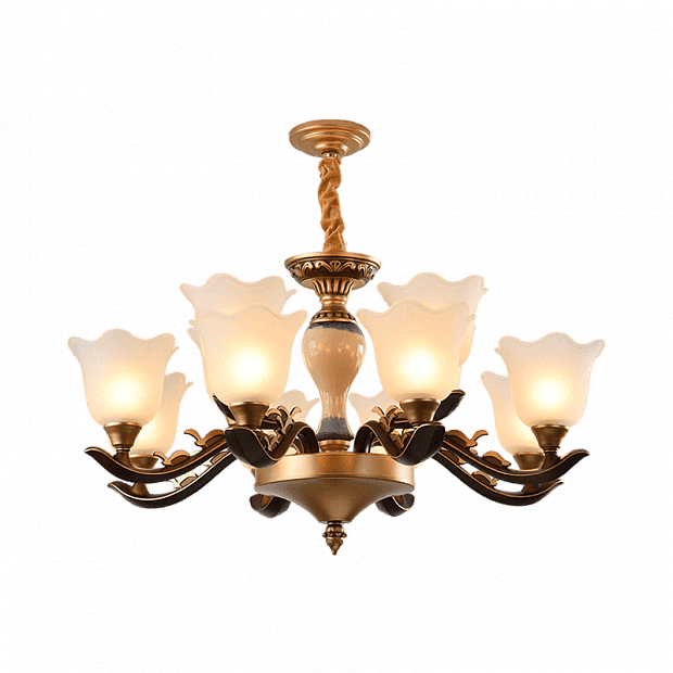 Люстра Huayi European Style Luxury Chandelier12 Of Lamps (Brown/Коричневый) - 1