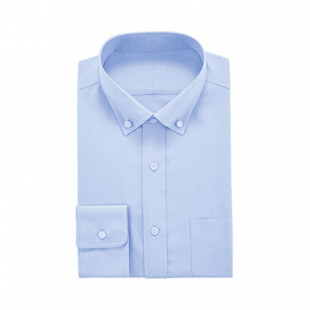 Рубашка с длинным рукавом Vancl Japanese Style Ironing Shirt Collar Button (Blue/Голубой) : характеристики и инструкции 