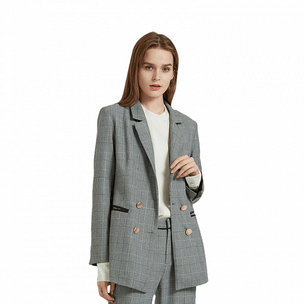 Женский пиджак 10:07 Vintage Plaid Slim Fashion Suit (Grey/Серый) : характеристики и инструкции 