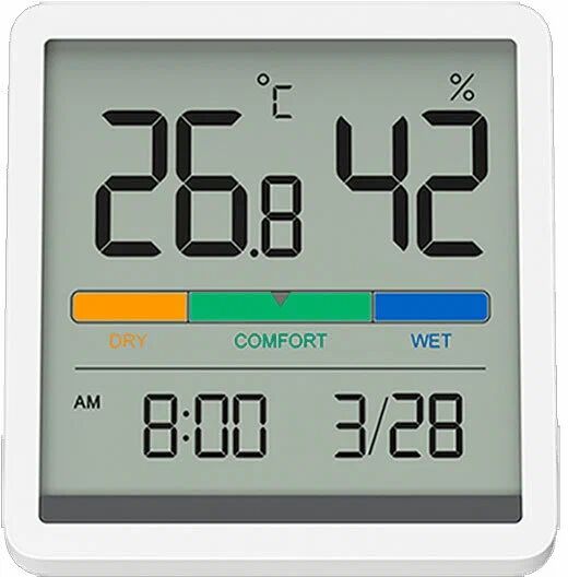 Метеостанция BEHEART Temperature and Humidity Clock Display W200 White - 1