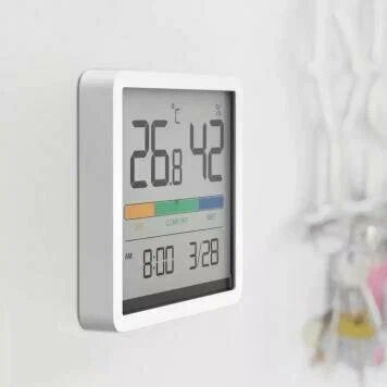 Метеостанция BEHEART Temperature and Humidity Clock Display W200 White - 2